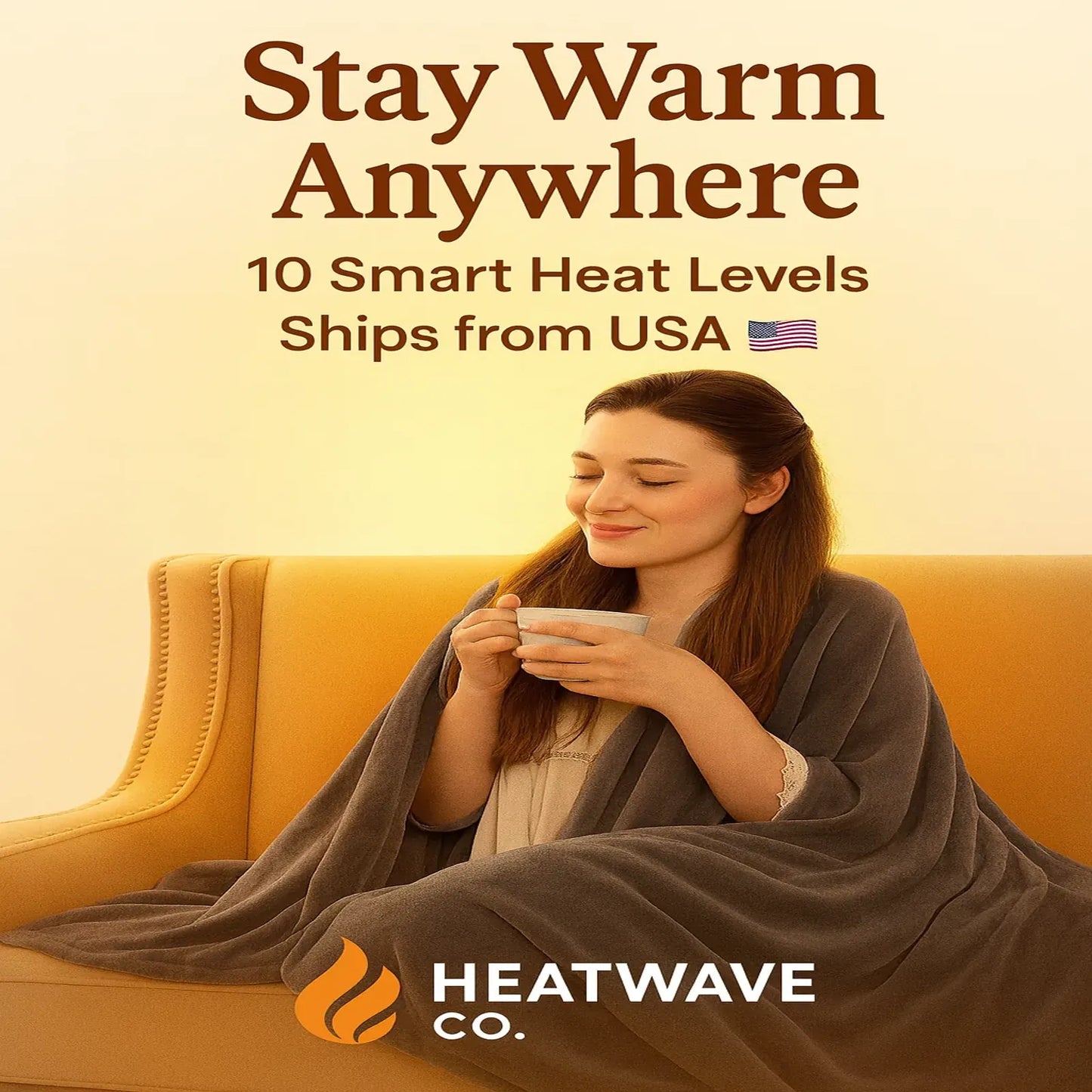 Heated Blanket Queen Size — 10 Heat Levels, Dual Zone Control, Auto Shut-Off | HeatWave™